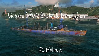 WoW Blitz  Victoire MVP Étoile de Bataille en Rattlehead  Croiseur américain Premium Tiers 5 [upl. by Georas]