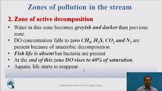 Zones of pollution in the stream [upl. by Oisinoid]