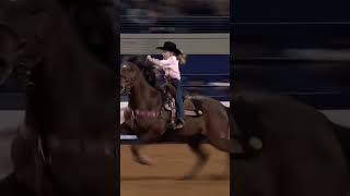 Barrel racer 7 year old little girl🤠🐴horsebarrelracingliitlegirlytshort [upl. by Eanrahs]