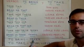 APRENDER INGLES 28 Verbos ingleses TO TAKE y TO BRING [upl. by Atenahs]