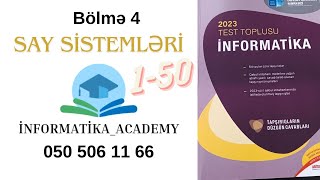 Dim İnformatika test toplusu Say sistemləri 150 [upl. by Pentheam]