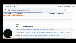 Today Results Update Rajasthan University Result2024 [upl. by Zeuqram115]