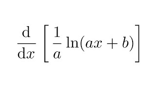 Derivative of 1alnaxb [upl. by Teplitz800]