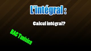 01Calcul intégral [upl. by Nnaynaffit]