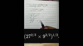 shorts quotSimplifying Expressions with Rational Exponentsquot maths mathindices [upl. by Niad]