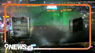 Tropicana implosion brings down iconic Las Vegas hotel [upl. by Nyladnek494]