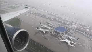 Incredible HD A330300 Takeoff From Charlotte In A Heavy Rainstorm [upl. by Ennagrom]