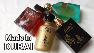 SUPER LONG LASTING perfumes made in Dubai Al Jawaad perfumes Amber leaather Fakher Bombay Fleur [upl. by Nevil]