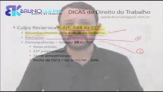 44 Rescisão por culpa recíproca  Direito do Trabalho  Bruno Klippel [upl. by Osrit219]