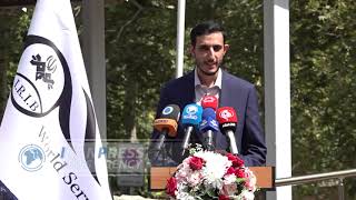 IRIB Unveils Late FM AmirAbdollahians Bust [upl. by Henka]