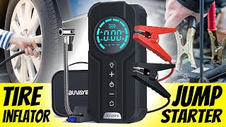 Great Gift  4in1 Cordless Tire Inflator Jump Starter Light Charger 🎁🎁🎁 [upl. by Nomael]