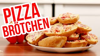 Pizza Brötchen selber machen Günstig einfach und super lecker [upl. by Schweitzer]