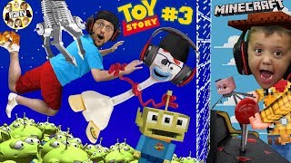 Minecraft Toy Story 4 PIZZA PLANET ARCADE Alien Claw Machine w Nether Forky FGTEEV Skit [upl. by Eronaele405]