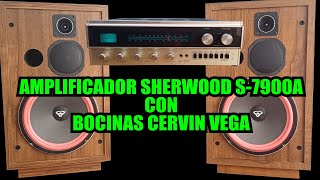 amplificador receiver SHERWOOD S7900A Y bocinas CERVIN VEGA D5 en venta vendido [upl. by Darom739]