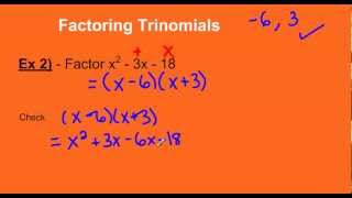 Factoring Trinomials Tutorial [upl. by Veta]