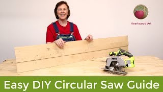 Easy DIY Circular Saw Straight Edge Guide [upl. by Jeremias309]