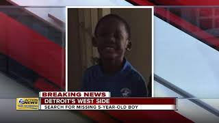 Search for missing 5yearold on Detroits west side [upl. by Fawn]