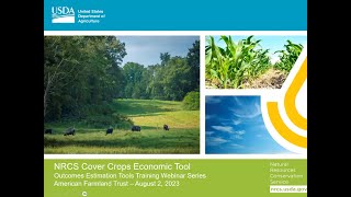 NRCS Cover Crop Economics Tool Training [upl. by Iveksarap]