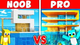 NOOB vs PRO WATER HOUSE  Milo vs Chip Build Challenge in Minecraft [upl. by Eninnej942]