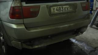 BMW X5 e53 48is звук выхлопа с катализаторами [upl. by Low]