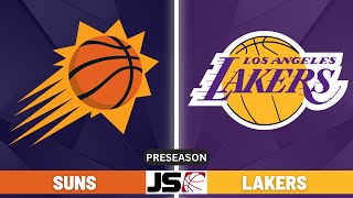 Phoenix Suns vs Los Angeles Lakers  NBA Preseason Live Scoreboard 2024 [upl. by Bowes]