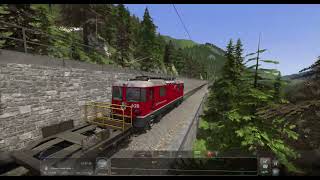 Train Sim Classic  Surselva Line  GE44 ii RhB  Disentis To Schnaus Freight [upl. by Nohsyar405]