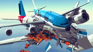 Midair Collisions 1  Airplane Crashes REALISTIC AIR CRASH Besiege Compilation [upl. by Siryt443]