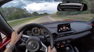 2019 Mazda MX5 Miata RF Club  POV Sunset Drive Binaural Audio [upl. by Rj]