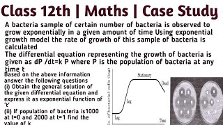 A bacteria sample of certain number of bacteria is observed to grow exponentially in a given amount [upl. by Sterne281]