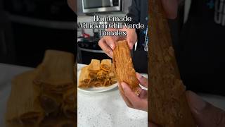 HOW TO MAKE HOMEMADE CHICKEN CHILE VERDE TAMALES 🫔 😋🤤🔥 [upl. by Buonomo]