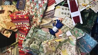 thriftythursday vintage fabric buttons ric rac braid and trim haul including May Gibbs [upl. by Aima]