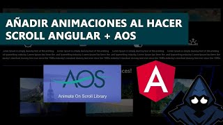 Animaciones al hacer scroll en Angular utilizando AOS [upl. by Rozamond]