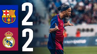 HIGHLIGHTS  BARÇA LEGENDS 2 vs 2 REAL MADRID LEGENDS  EL CLÁSICO  THE RONALDINHO SHOW 🔵🔴 [upl. by Drarej]