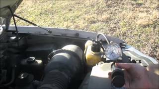 FORD F150 COOLANT SYSTEM PRESSURE TEST [upl. by Weight]