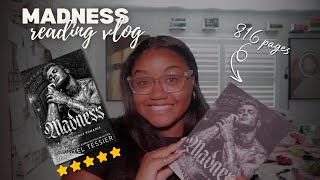 read madness by shantel tessier withn me  reading vlog [upl. by Viviene151]