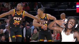 KDs Triple Double With EG amp Azubuikes Monster Performance SUNS At ROCKETS  Highlights Reaction [upl. by Eirelam433]