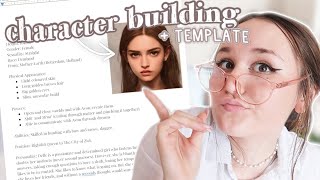 HOW TO CREATE CHARACTERS  tips for character profile for your book  free template [upl. by Wulfe972]