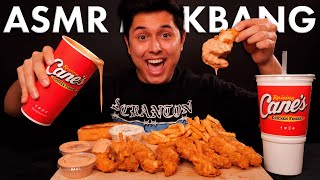 ASMR  Raising Canes Mukbang w Fried Chicken Fries Texas Toast amp HUGE Sauce Cup [upl. by Ameh]