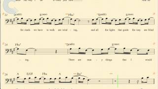 Cello  Wonderwall  Oasis  Sheet Music Chords amp Vocals [upl. by Rotceh]