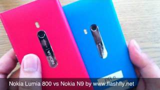 Nokia Lumia 800 VS Nokia N9 Compare Side by Side [upl. by Garrott555]