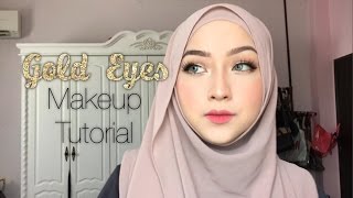 Gold Eyes Makeup Tutorial [upl. by Kain]