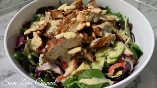 RECETTE DE SALADE DE POULET  VINAIGRETTE MAISON  EASY HEALTHY CHICKEN SALAD WITH HOMEMADE DRESSING [upl. by Diao]