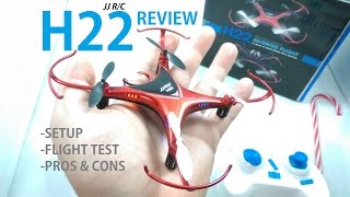 JJRC H22 Review  Invert Capable Quadcopter Drone  Setup  Flight Test  Pros amp Cons [upl. by Ravo55]