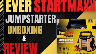 Everstart Maxx Jump Starter 1200a with Air compressor and Power supply j5cpde Review [upl. by Hadleigh]