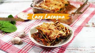 Lazy Vegan Lasagna Recipe [upl. by Orr]