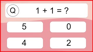 20 Addition Quiz Exercises for Kids [upl. by Cooperman]