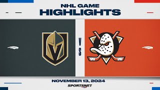 NHL Highlights  Golden Knights vs Ducks  November 13 2024 [upl. by Letreece973]