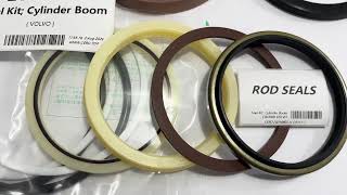 Volvo EW200B EW180B VOE14521933 VOE 14521933 VOE14375081 Boom Cylinder Sealing Kit [upl. by Herzberg537]