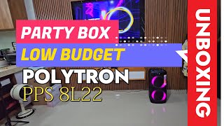 Speaker Portable Polytron PPS 8L22  PARTY BOX LOW BUDGET [upl. by Cerracchio]