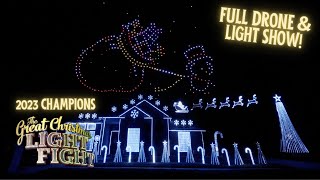 2023 Great Christmas Light Fight Winning Drone Show amp Light Show [upl. by Louisa793]